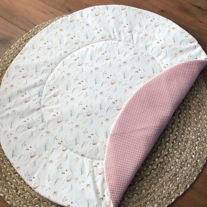 BOXKLEED ROND - wafelstofje in combinatie met printje naar keuze