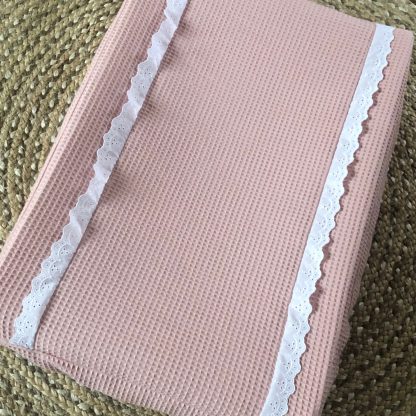 Aankleedkussenhoesje - BRODERIE kantje - Afbeelding 11