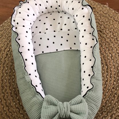 CUSTOM MADE babynestje LUXE Ongelijke DOTS