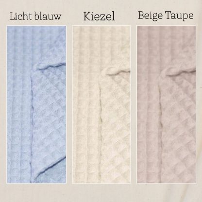 Box / Bedstrik Velvet in combinatie met wafelstof - dubbele strik - Afbeelding 5