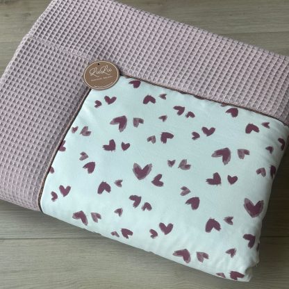 Boxkleed Hartjes - Custommade ( alleen nog beige hartjes leverbaar )