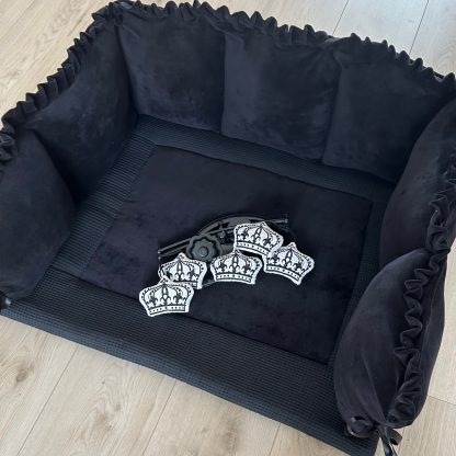KIES UW KLEUR boxset velvet en wafelstof Moos  - Boxkleed, Boxrand en Boxmobiel kroontjes - Afbeelding 7