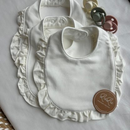 DeLuxe 3 Slabben ruches WIT gepersonaliseerd