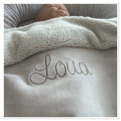 DeLuxe VELVET Dekentje Teddy - Beige - Afbeelding 2