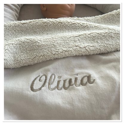 DeLuxe VELVET Dekentje Teddy - Beige - Afbeelding 3