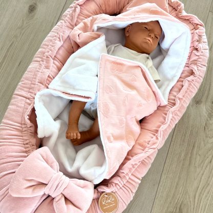 Wikkeldoek Nude Hartjes - BAMBOO