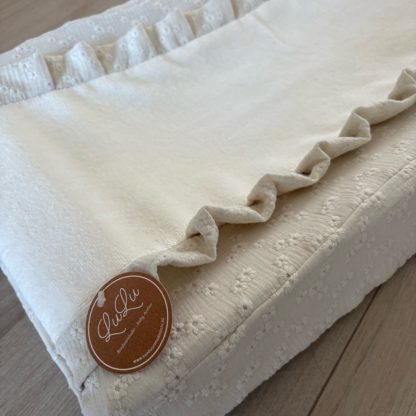 Aankleedkussenhoesje Broderie beige