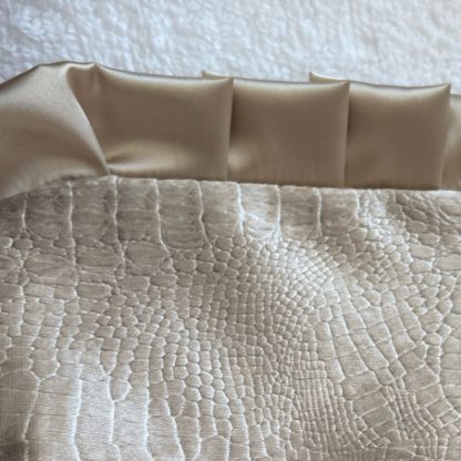 Boxrand goud croco velvet met goud satijn