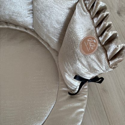 Boxrand goud croco velvet