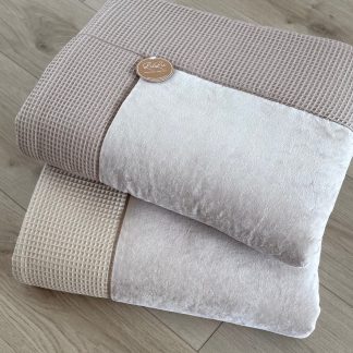 Boxkleed - DUO velvet en wafelstof quadra