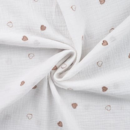 CUSTOM MADE babynestje LUXE in rosé goud/brons hartjes - Afbeelding 2