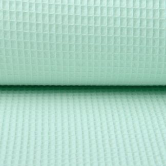 Wafelstof katoen MINT