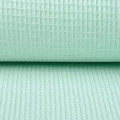 Wafelstof katoen MINT