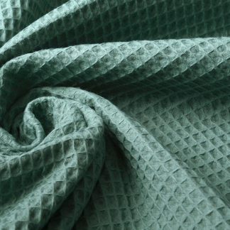 Wafelstof katoen Saphire Green