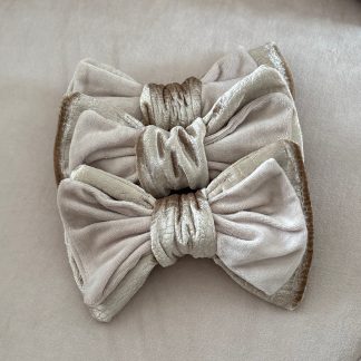 Box / Bedstrik goud croco en beige velvet