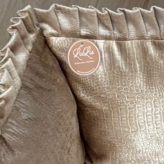 Bedbumper - Croco goud met roezels