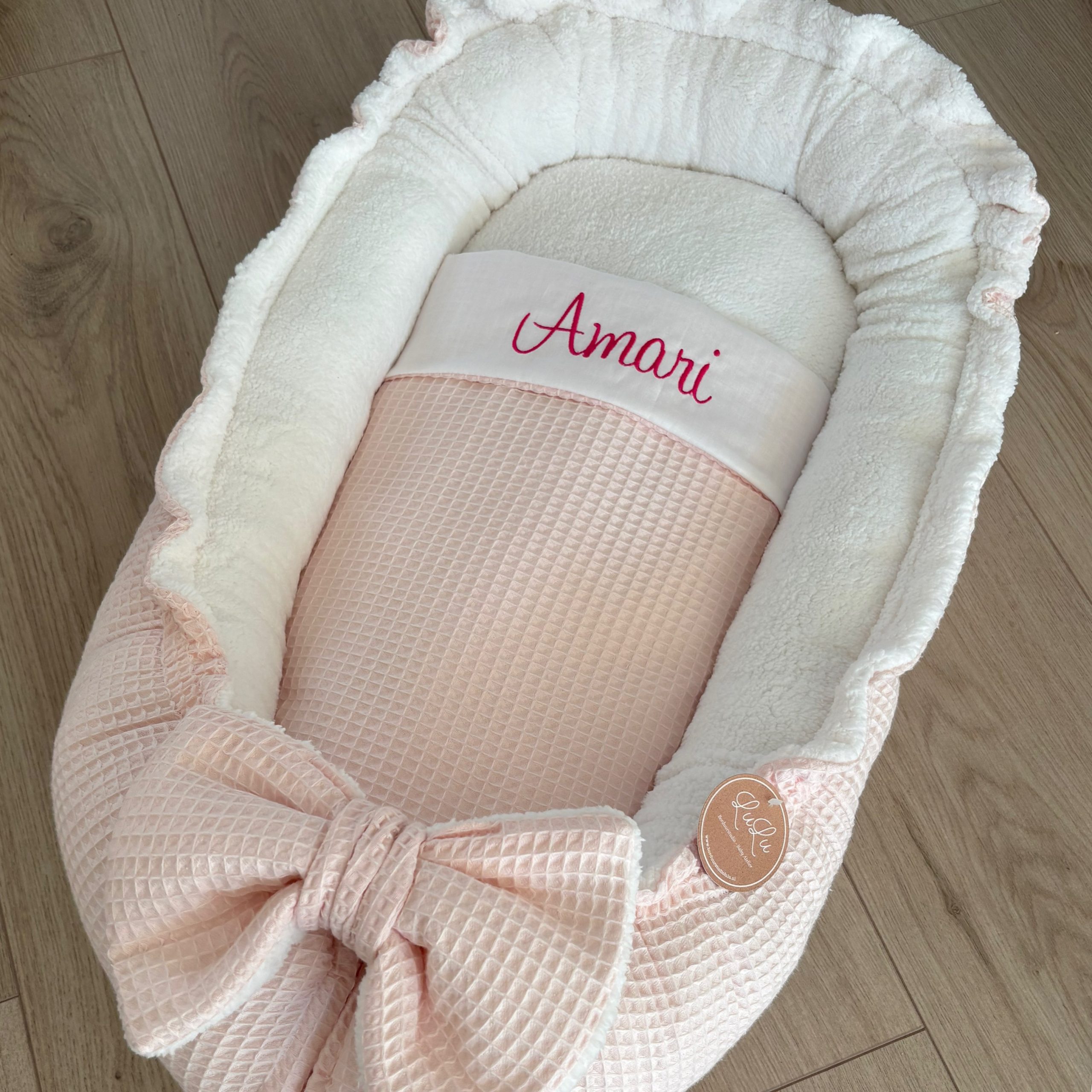 CUSTOM MADE babynestje LUXE met ZACHT TEDDY - Afbeelding 11