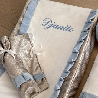 Aankleedkussenhoes croco met roezel