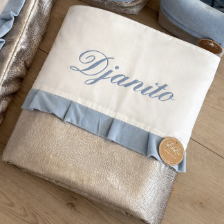 Ledikantdeken croco met roezel