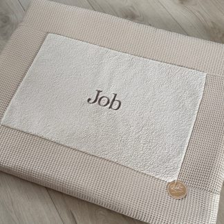 Boxkleed Beige taupe wafel en teddy beige