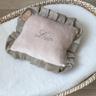 kussentje  - beige met taupe ROMANTICA