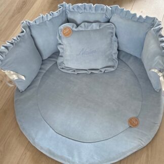BOXAANKLEDING velvet blauw BOXSET TOM