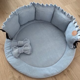 BOXAANKLEDING velvet blauw BOXSET TOMMY