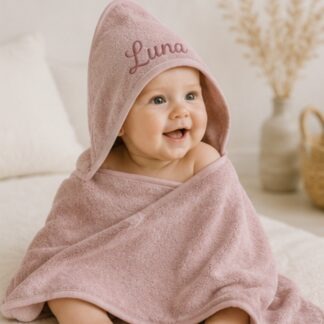 Badcape badstof Light pink