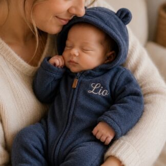 Fleece overall met capuchon Blue