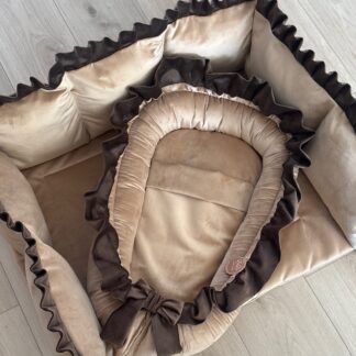 BOXAANKLEDING Camelgoud Holland velvet met bruin roezel BOXSET ENZO